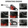 (Ship from USA) Gas Chainsaw Gasoline Powered Chainsaws Chain Saw Gas 2-Stroke 52cc Heavy Duty 22" Blade Chainsaw 6