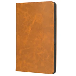 Durable Tablet Case with Kickstand and Shockproof Protection, PU Leather and TPU Cover (Light brown)
