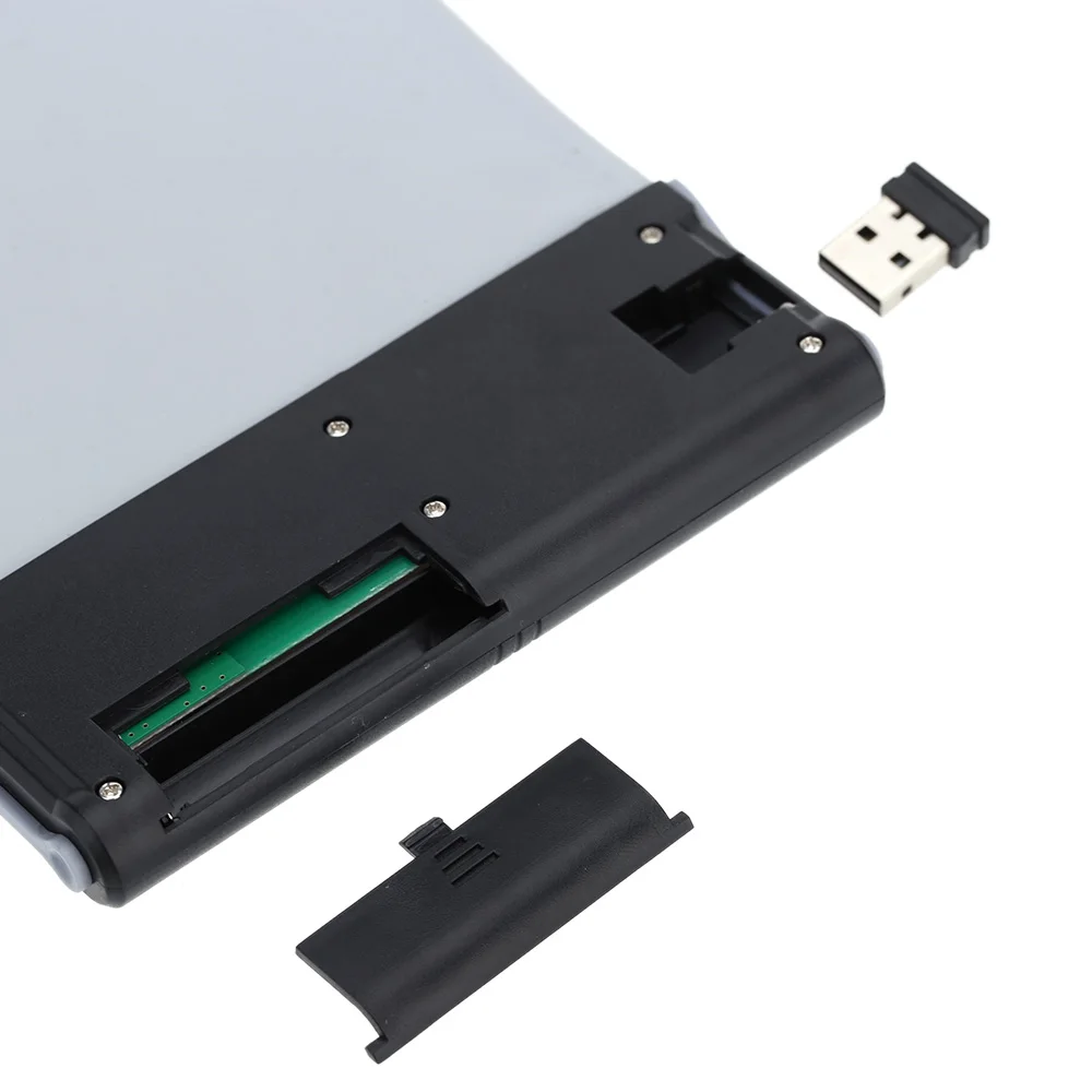2.4G 무선 키보드 107 키 데스크탑 컴퓨터 노트북 플러그 앤 플레이용 휴대용 접이식 부드러운 실리콘 방진 키보드