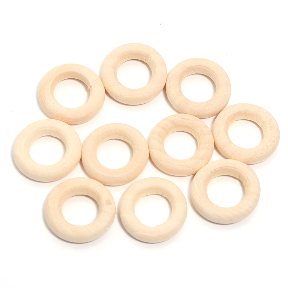 Round Wooden Ring for DIY Handicrafts and Decor Accessories
