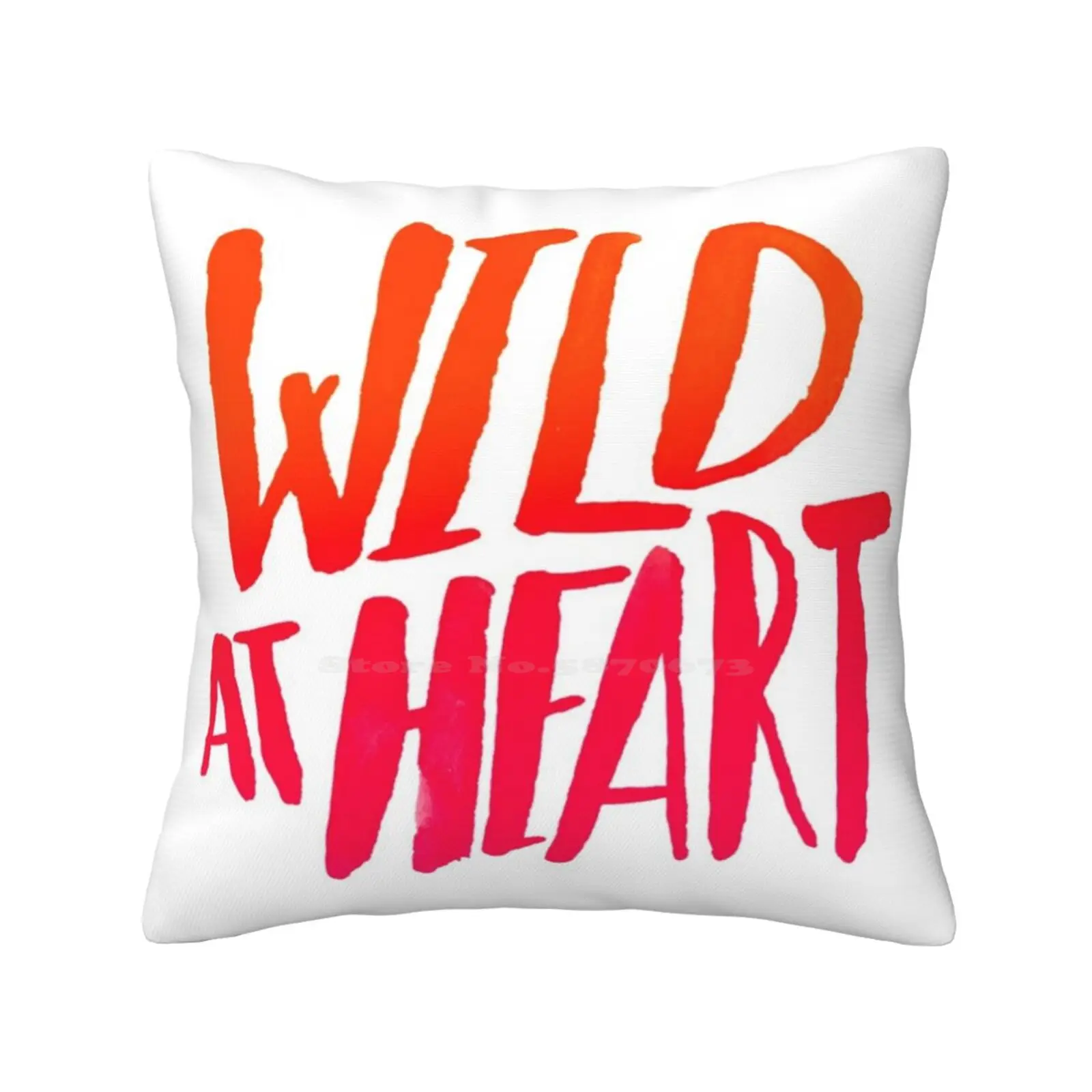 Wild At Heart-Tipografia Flame Ombre Pillow Cover Hug Federa Wild At Heart Ombre Pink Orange Flame Tipo Tipografia