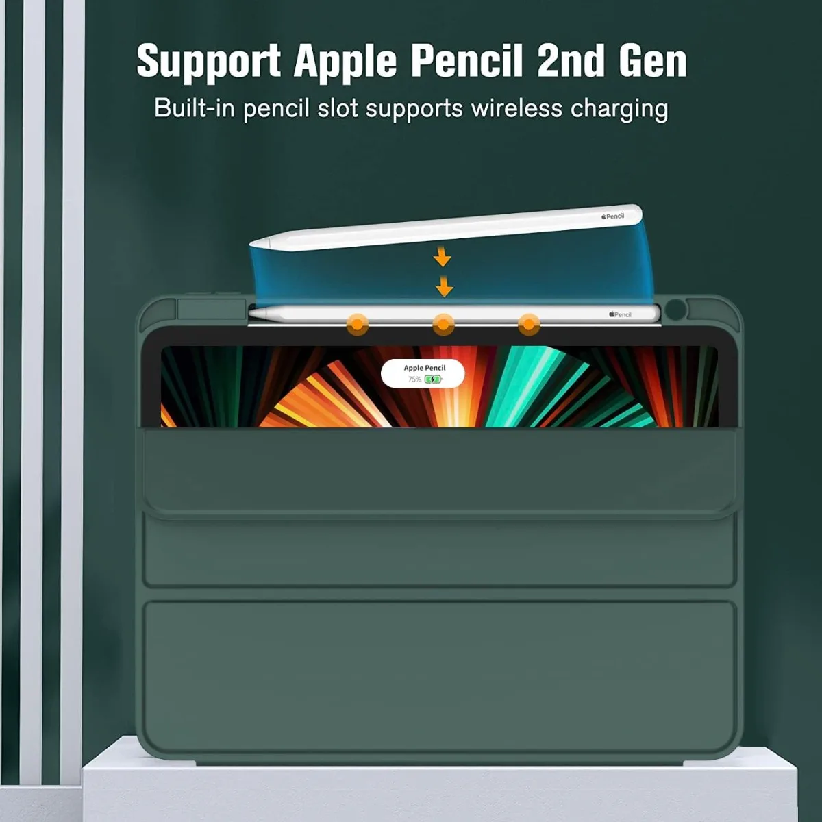 Premium iPad Pro 12.9 Inch Protective Case with Pencil Holder and Auto Wake/Sleep Function
