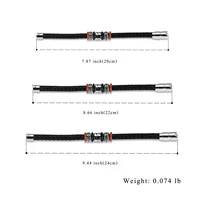 Man Leather Urns Bracelet For Human/Pet Ashes Vintage Memorial Bangle Customized Cremation Keepsake Jewelry 2