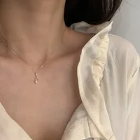 Korean Fashion Zircon Water Drop Pendant Necklace For Women Vintage Elegant Temperament Clavicle Chain Necklace Wedding Jewelry - Image 6