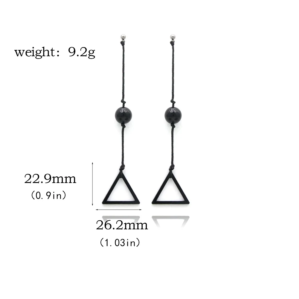 Anime Chainsaw Man Earrings Hunger Devil Fami Famine Devil Drop Earrings Black Triangular Long for Women Jewelry Gift drop earrings dangle earrings long earrings