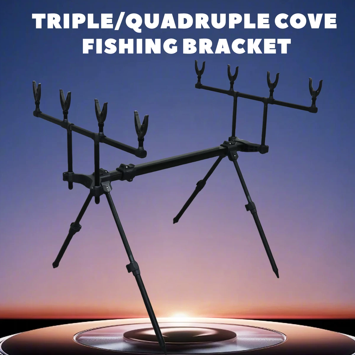 High Quality Adjustable 3 Rod 4 Rod Aluminum Holders With Bag for Carp Fishing Tackle