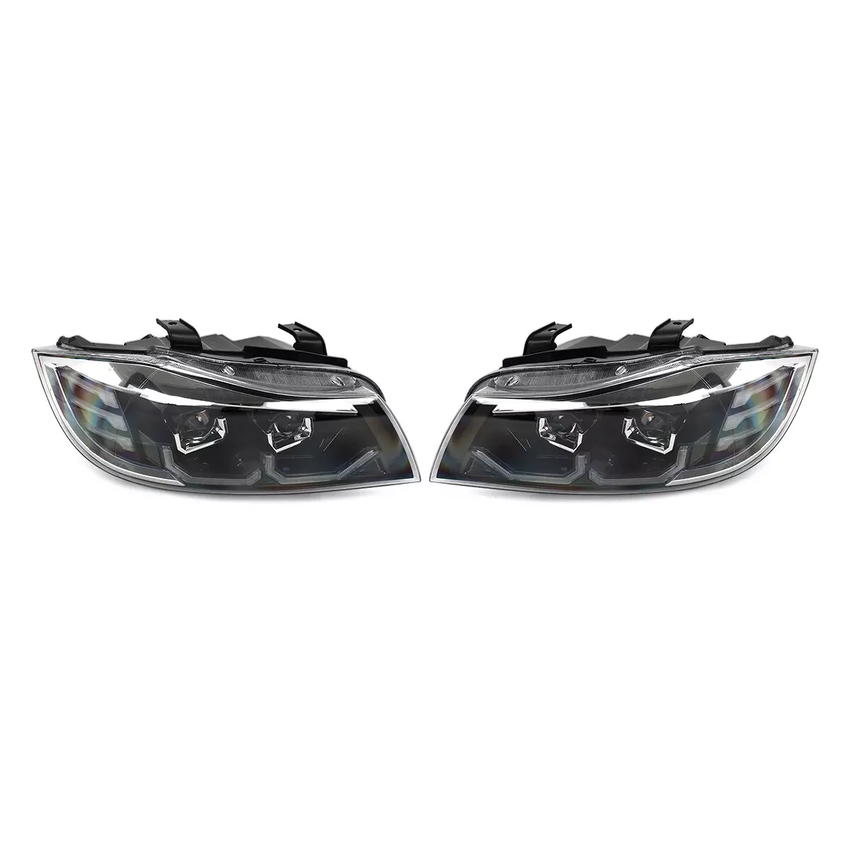Set fari BMW Serie 3 tipo E90 / E91 05-08 nero (Cod. FK-FKFSBM010025