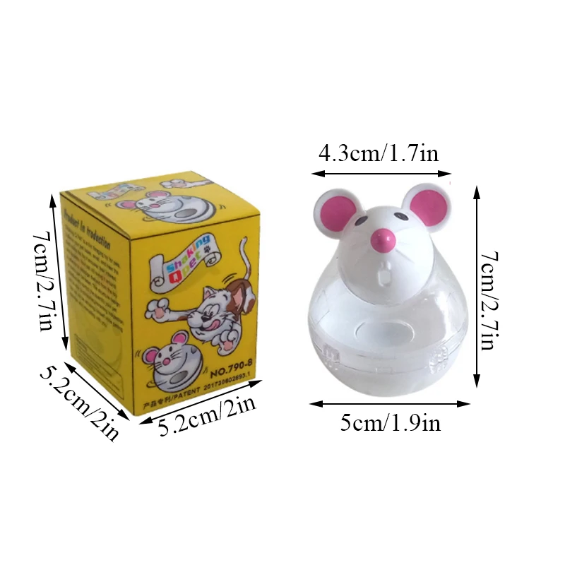 Pet Cat Tumbler Toy Mouse Food Dispenser Cute Interesting Funny Exercise WE 
