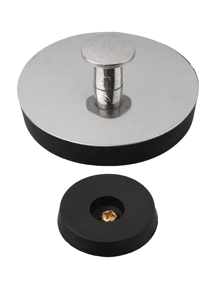 1PCS Sink Plug Bathtub Drain Stopper Rubber Bathroom Washbasin Stainless Steel Sink Plug Drain Bathroom Tools Pisa Lid