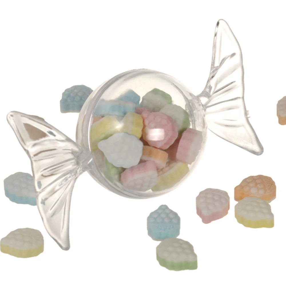 5pcs Candy Shape Wedding Candy Chocolate Box Transparent Plastic