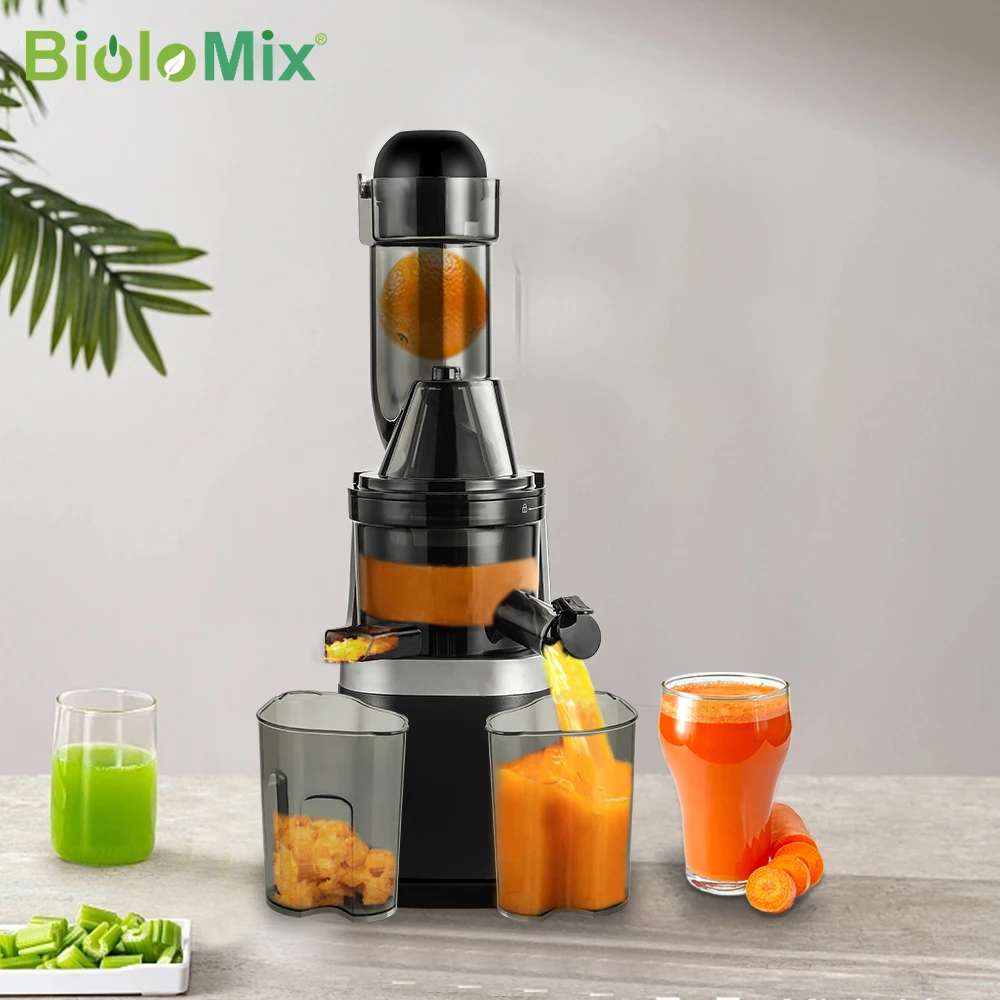 Biolomix-果物と野菜のジュース用の低速ジュース抽出器,ダブル