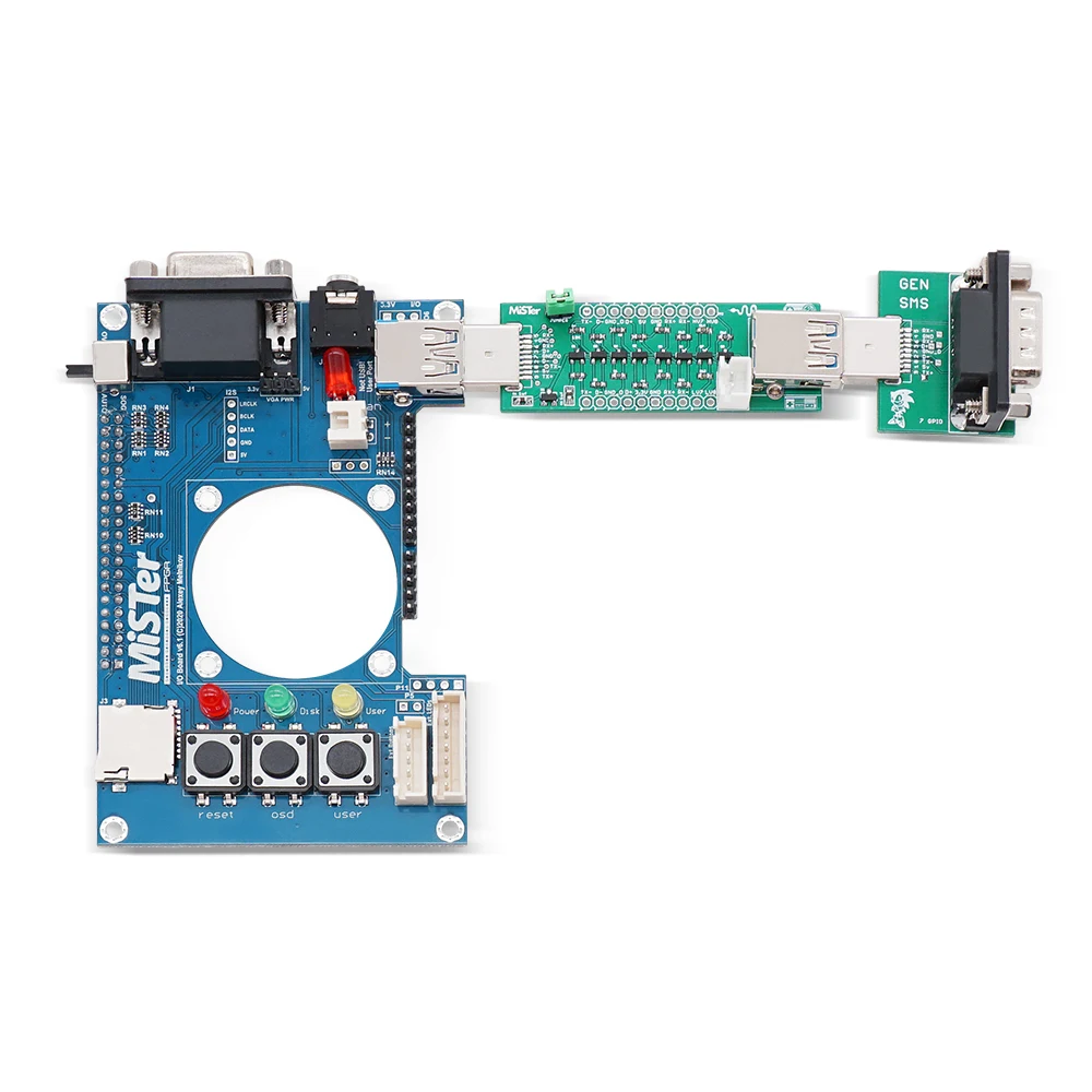 SNAC Game Controller Adapter - Konverter Für Master System Light Phaser Zu Mister IO Board - Low Latency Für Retro Gaming