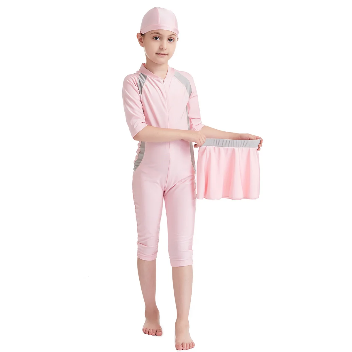 Girls Muslim Swimwears Baby Swim Long Swimsuits Islamic Children Arab Islam Beach Wear Kids Swim Suits Burkinis Surf Pants 3pcs women swimwear muslim swimwear