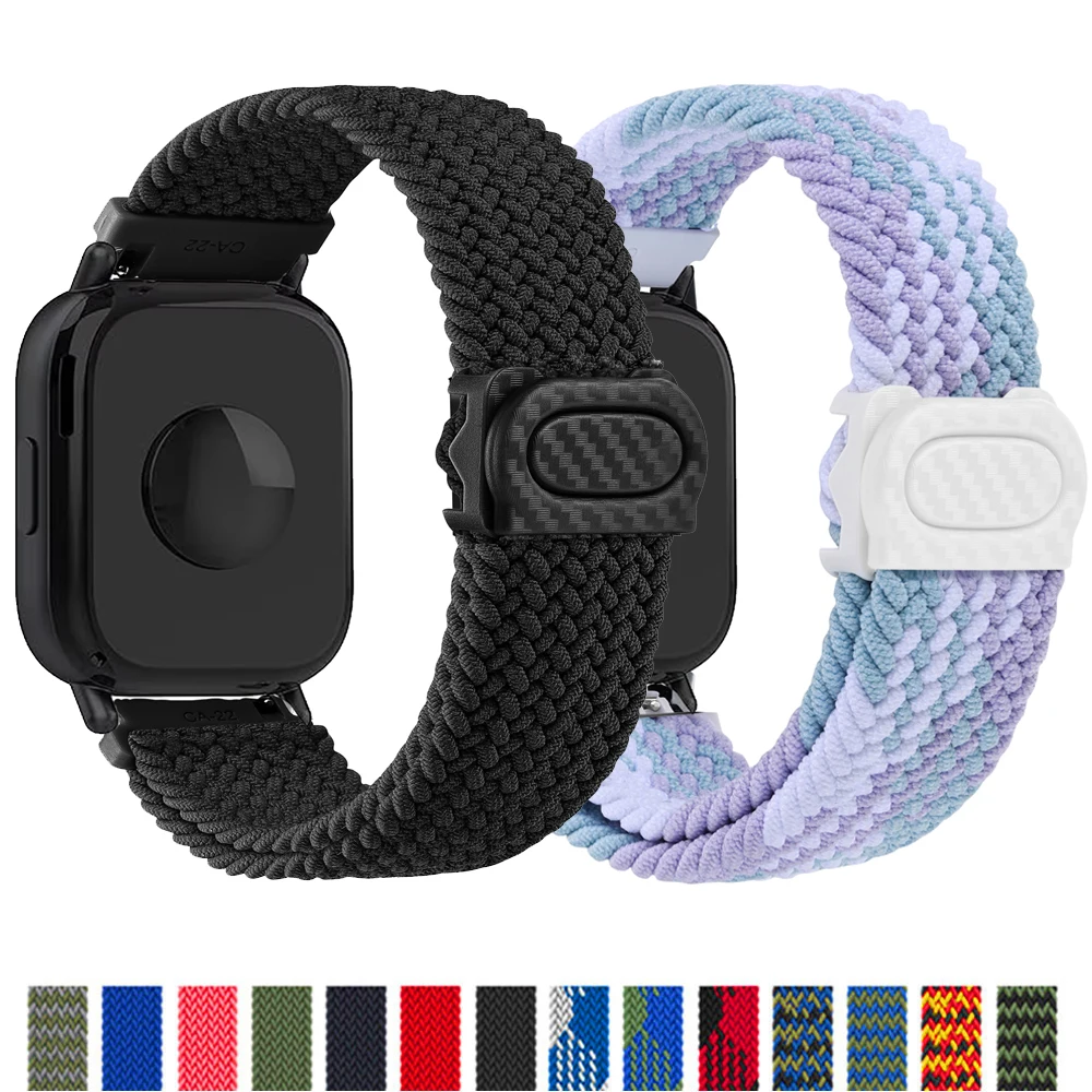 Braided Nylon Solo Loop Watchband - Universal 22mm Strap