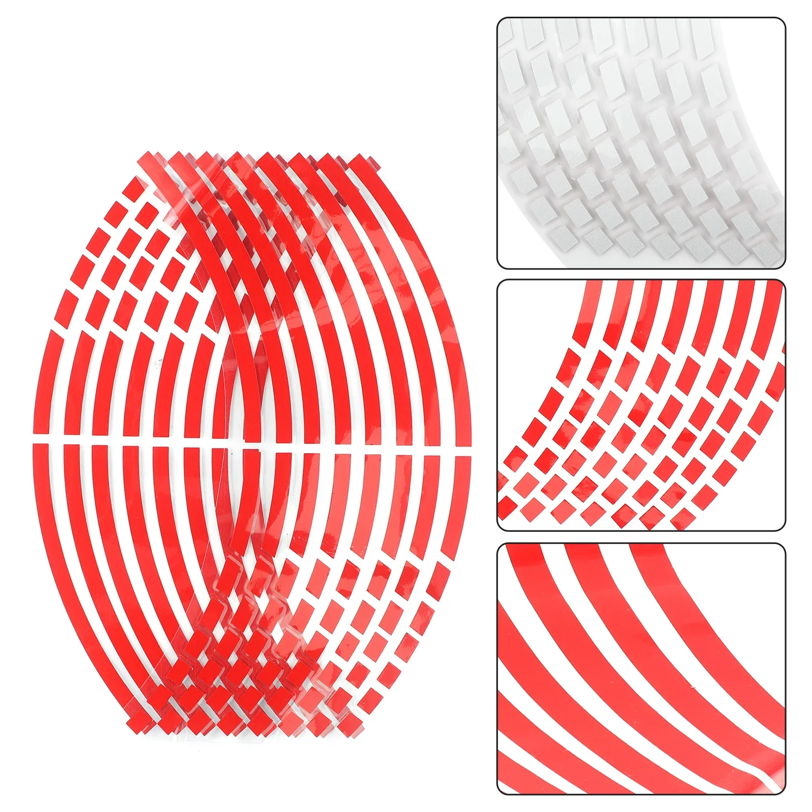 

Durable New Useful Car Wheel Rim Sticker Tire Sticker 16pcs 18“ Replacement Universal Accessories Car Parts Red