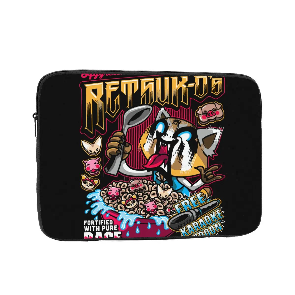 Custodia Per Notebook Per Laptop Custodia Per Custodia Per Tablet Death Metal Karaoke Bottone Aggraffo Aggressivo Retsuko Custodia Antiurto Da 17 Poll