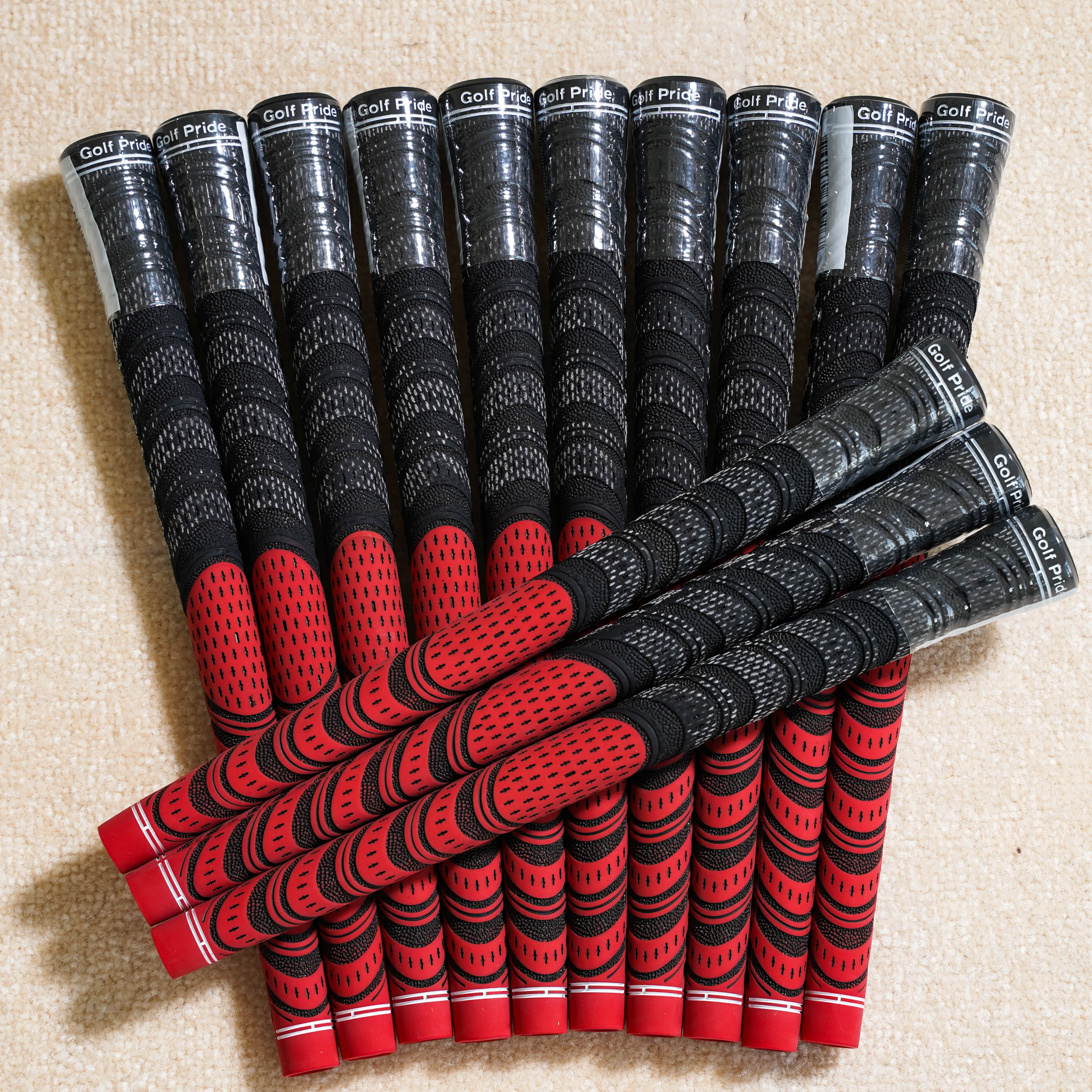 Red Multi Compound Golf Grips ,Standard/Midsize, All Weather Contral,High Traction and Feedback , Anti-Slip & High Stabilit