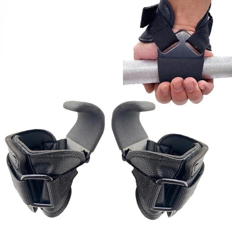 1PcsWeightLiftingHooksGymWeightliftingNonSlipHeavyDutySteel