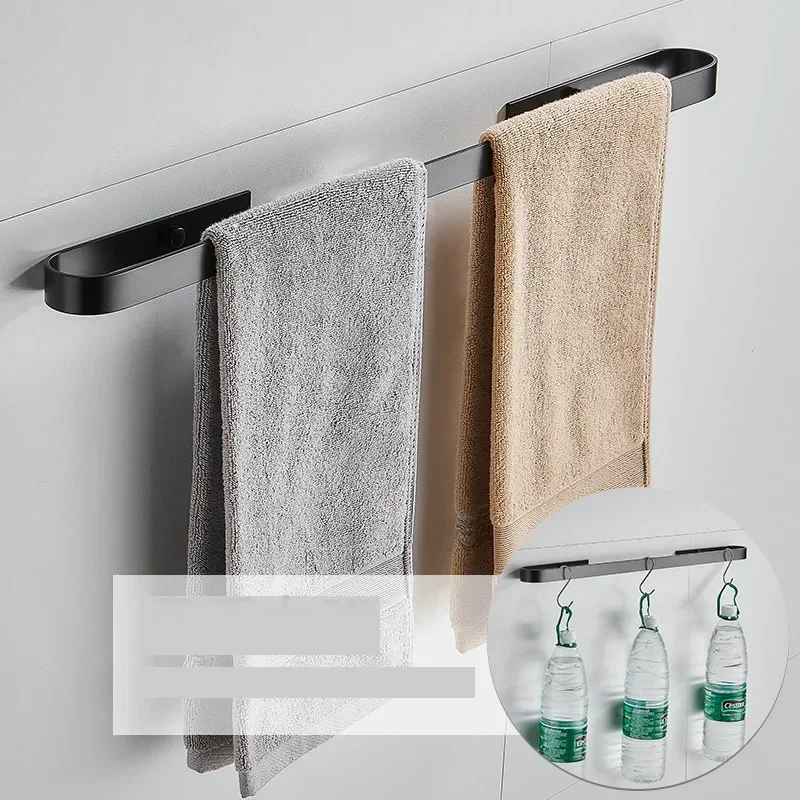 Free Punch Aluminum Slipper Rack Wall Mount Bathroom Bedroom Shoe Hanging Holder Organizer Toilet Wall Door Towel Storage Shelf 3