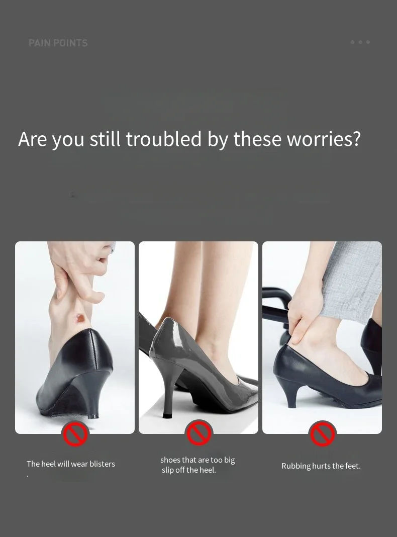 1 Paar / 2 Paar transparente Silikon-Absatzschutzpads für High Heels, Damen-Schuh-Absatzpolster, Fußpflege, rutschfeste Innensohle – Detail 3
