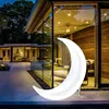 IP54 RGB Crescent Moon Swing Seat with Climbing Rope Reliable and Secure Outdoor Glowing Moon Shape LED Swing for Patio Garden 4