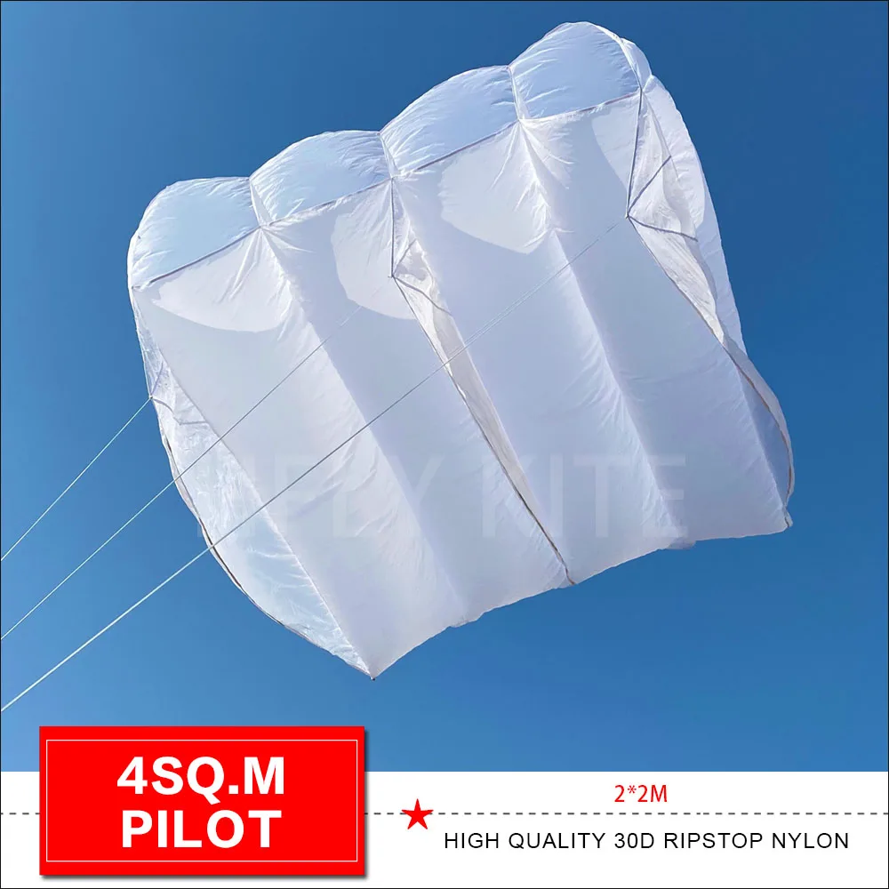 4Sq.m Soft Inflatable Pilot Kite for Adults High Quality Ripstop Nylon Parafoil Flowform Kites