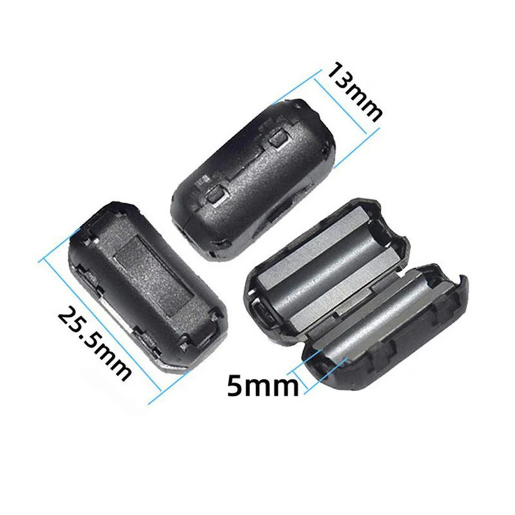 EMI Noise Filter Ferrite Core 12 X 25 Mm 2.5-5mm 2/5Pcs Anti-jamming TDK 5mm Ferrite Core Noise Suppressor cable filter cable noise suppressor
