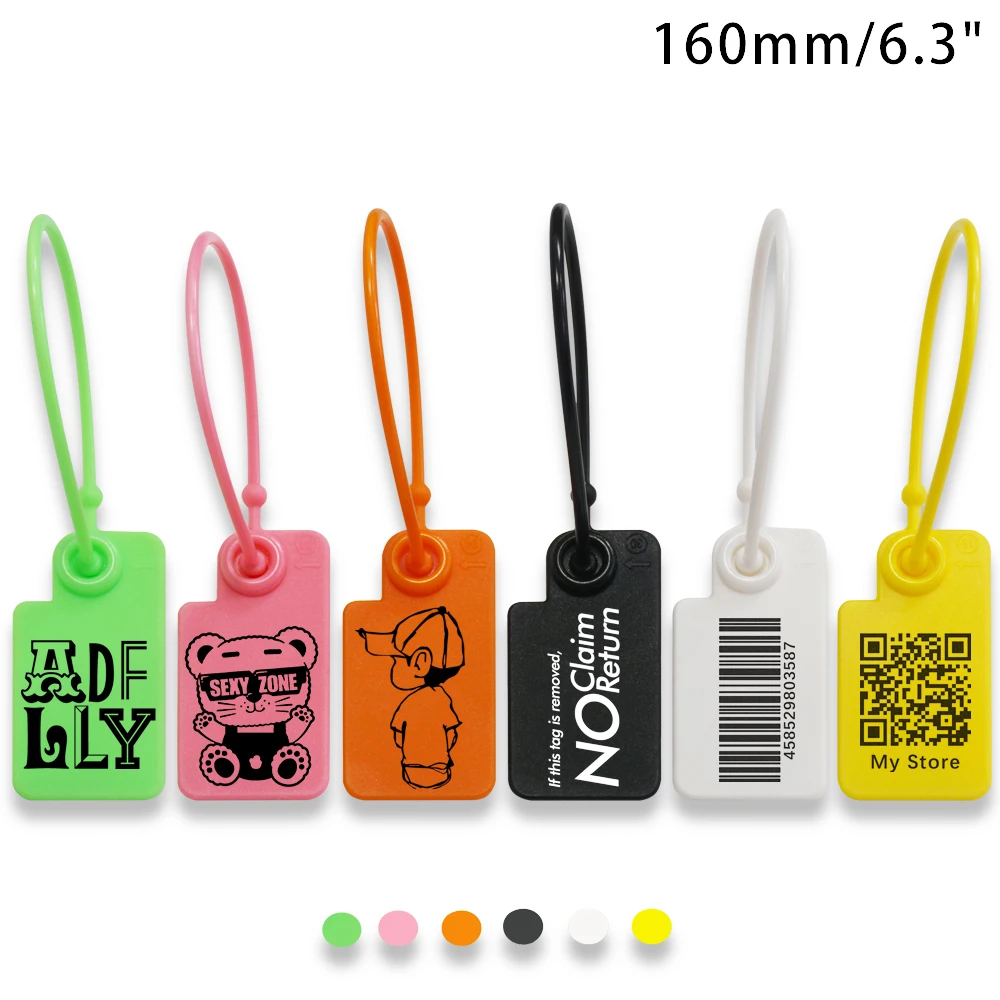 Custom Logo Sneaker Tag - Personalized Plastic Seals for Garments and Shoes, Set of 100