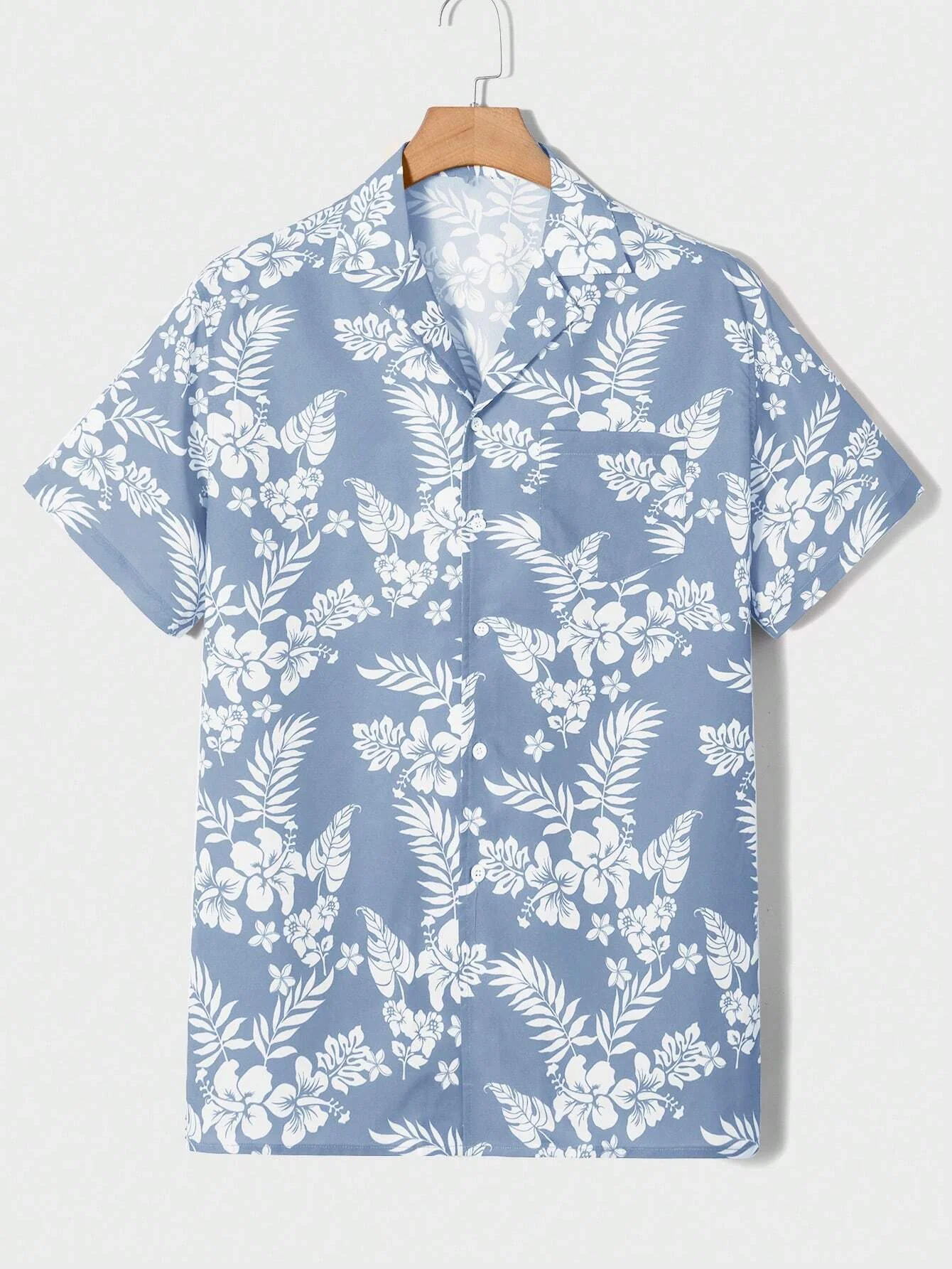 Summer men's new tropical 3D printing lapel short-sleeved shirt Hawaiian casual daily wearing large size XS-5XL 3