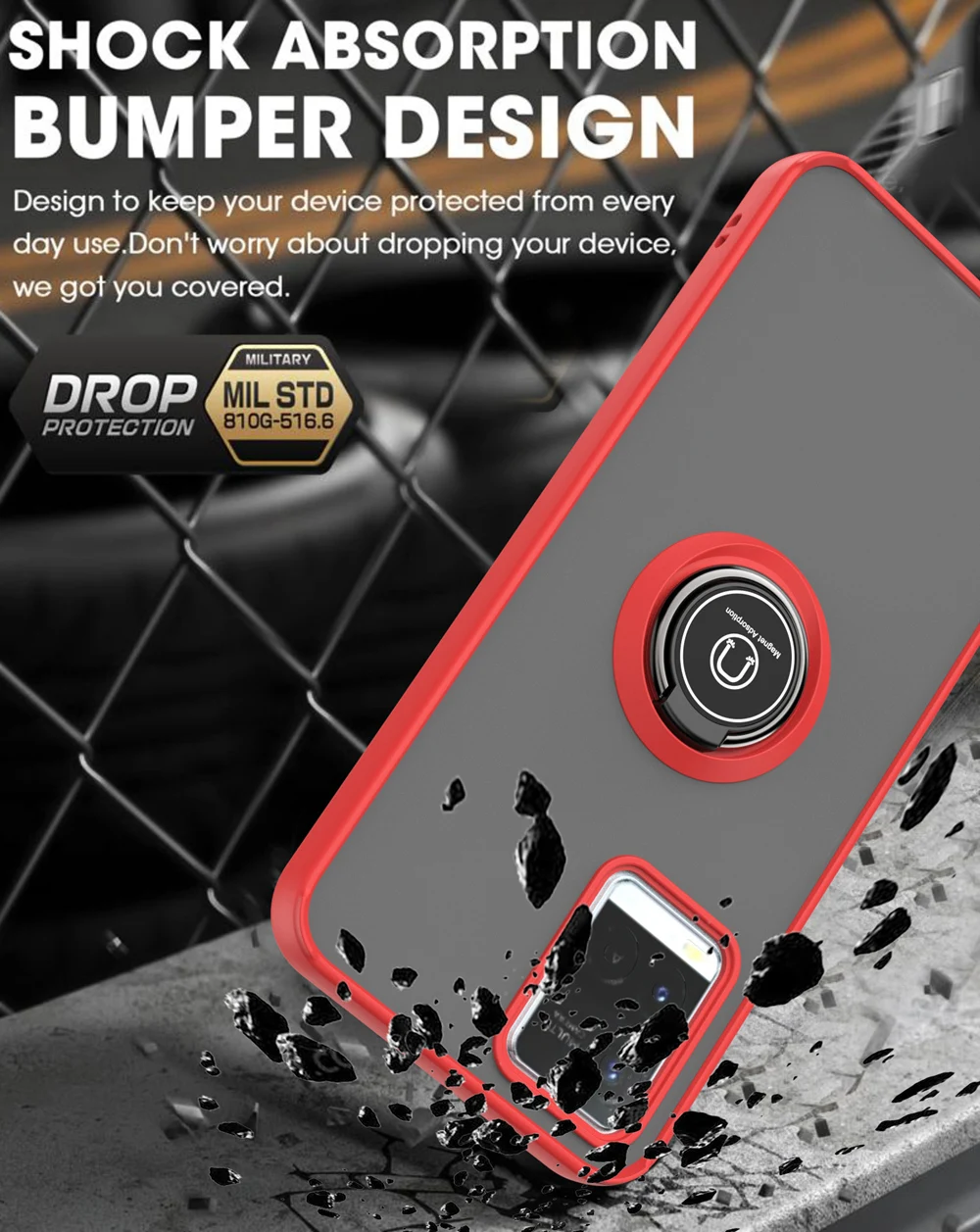 KEYSION Fashion Matte Case for VIVO Y21 T Y21S Y33S Y33T Transparent Ring Shockproof Phone Cover for VIVO V21 5G Y11 Y12_voghion.com
