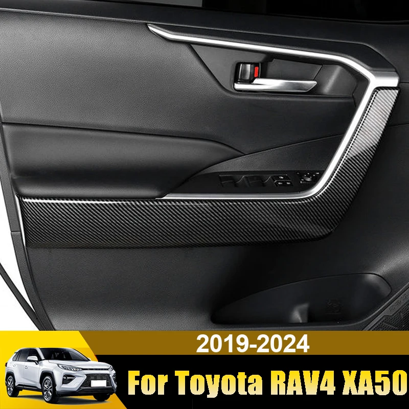 

Гибридный внутренний подлокотник двери автомобиля для Toyota RAV4 XA50 2019 2020 2021 2022 2023 2024 RAV 4, накладка на ручку, наклейка против царапин