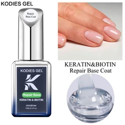 Advanced Repair Base Coat Gel Nail Polish with Keratin and Biotin - Strengthening Treatment Primer (15ml) (Repair Base)