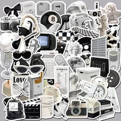 Aesthetic Black Graffiti Sticker Set - Modern Style for Personalizing Your Belongings (30pcs random)