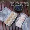 Portable Eggs Box Case Kitchen Container Organizer for Outdoor Camping Picnic Transparent 3/4/8 Grids Egg Holder 6