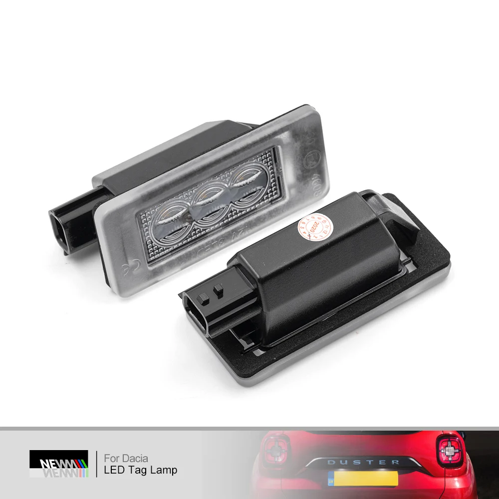Led License Plate Lights For Nissan Qashqai MK3 J12 2021 2022 Serena MK5 C27 2016-up For Dacia Duster 2 2018-up Auto Tail Lamps