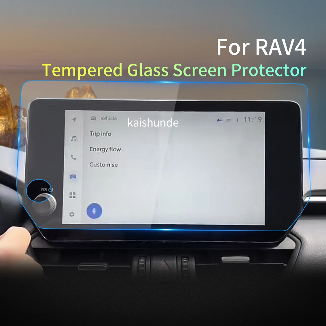 

Автомобильные наклейки, защита экрана Carplay для TOYOTA RAV4 2023 защитная пленка из закаленного стекла, навигация, автомобильный аксессуар