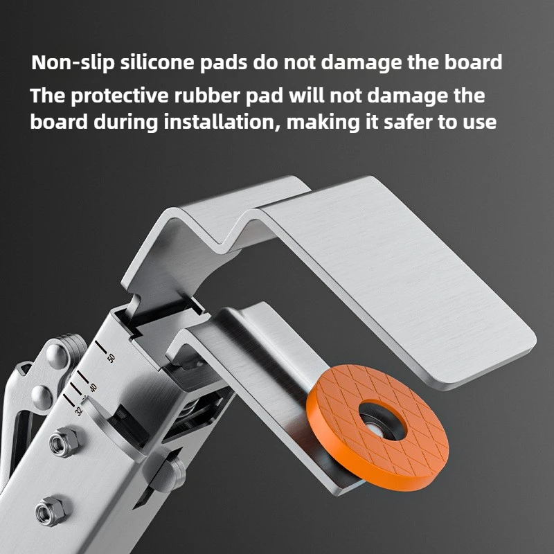 2 Pcs Adjustable Stainless Steel Telescopic Drawer Clamp Woodworking Fixing Clip Auxiliary Installation Clamp for Cabinet Drawer