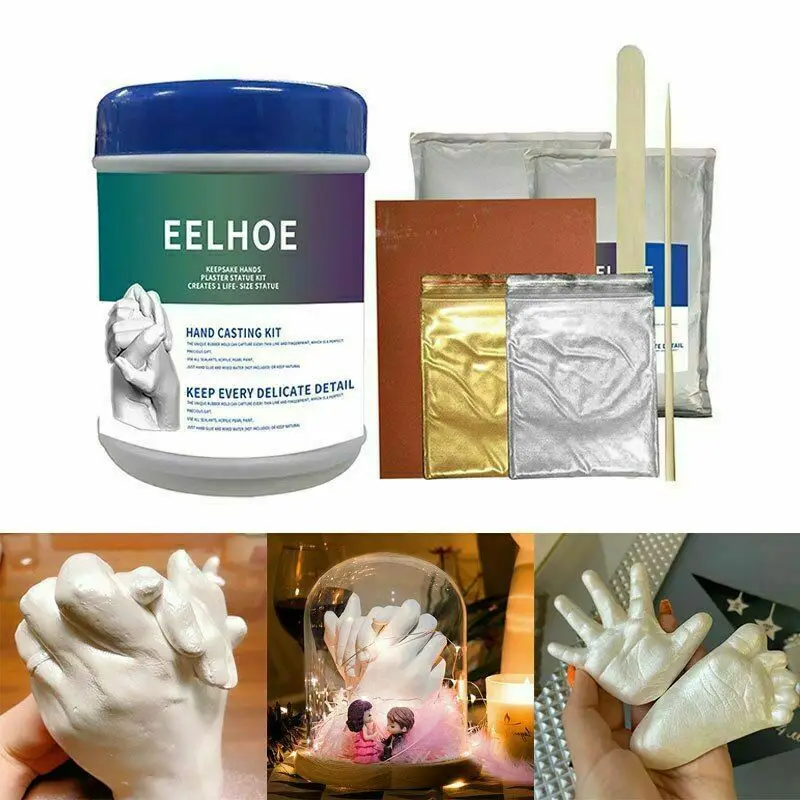 EelhoeHandMoldSetSouvenirHandCastingSetDIYPlasterMoldMaking