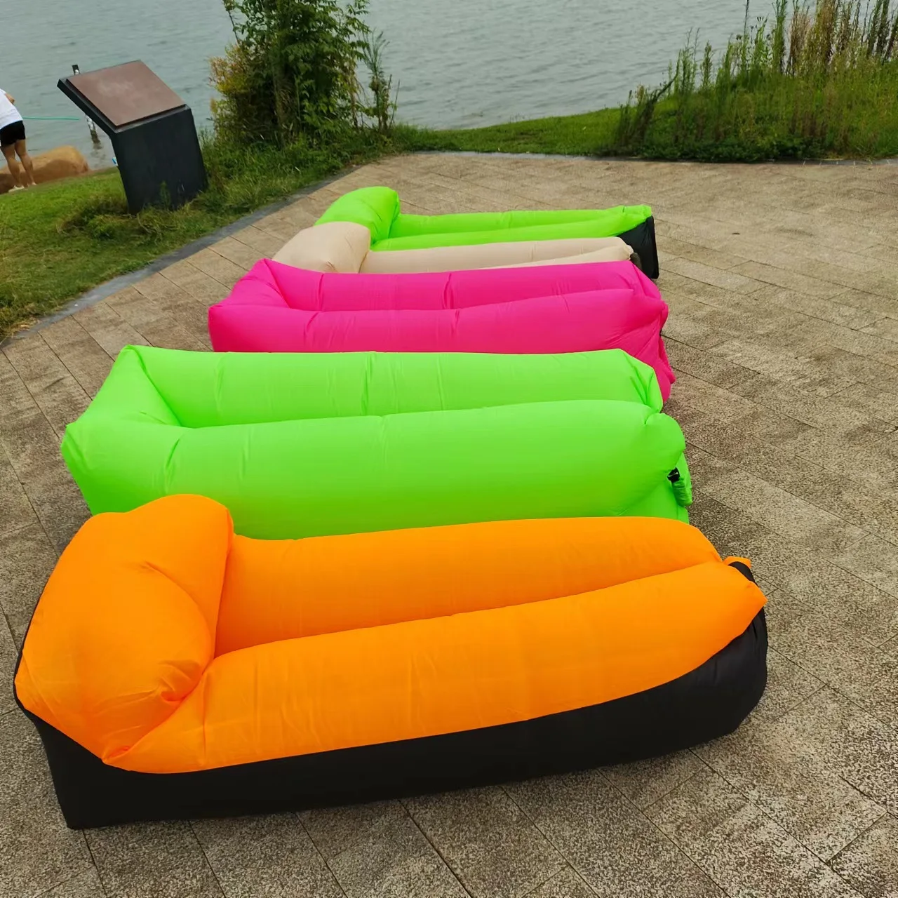 

New Pillow Square Head Type Inflatable Sofa, Outdoor Air Cushion, Air Cushion Sofa, Portable Storage, Picnic, Camping, Portable