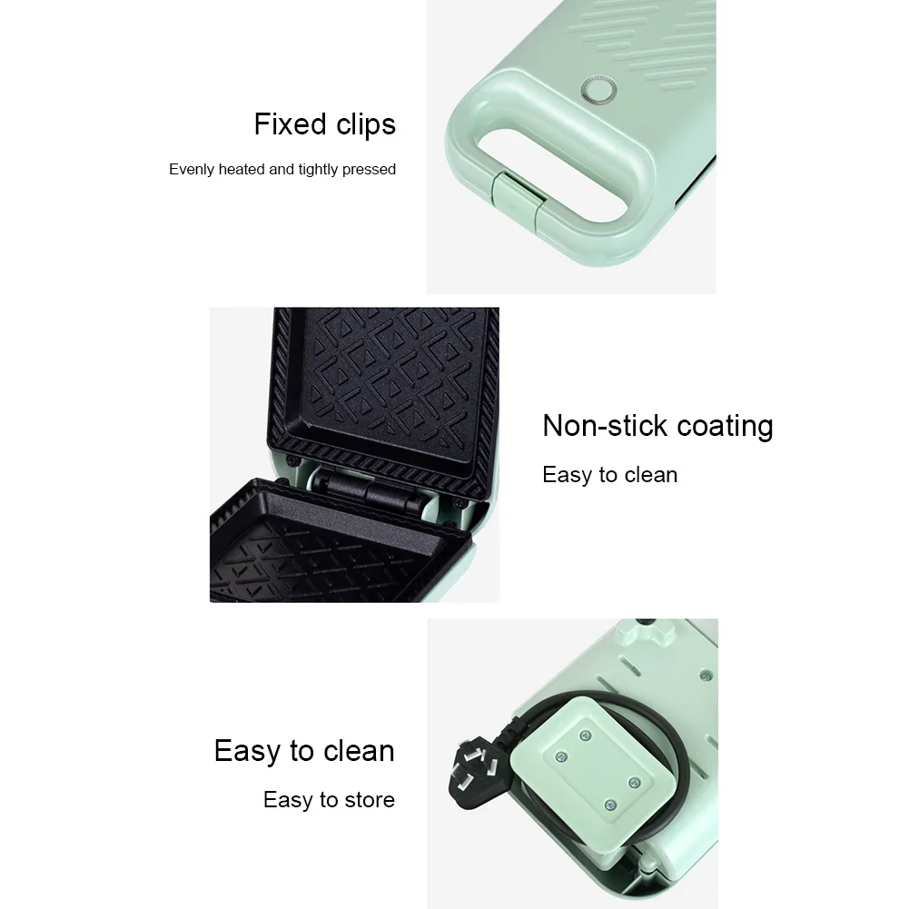Electric Sandwich Maker Bread Presser with Non-Stick Coating Home Toaster Portable Light Food Making Machine for Home Kitchen 5