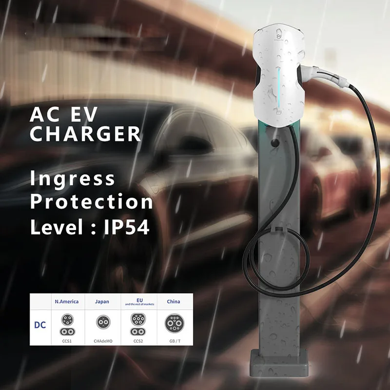 

Tryhomy J4 Electric Car Charger Type 1 9.6kW 0-40A New Energy Portable EV Charger Home Electric Vehicle Charging Station