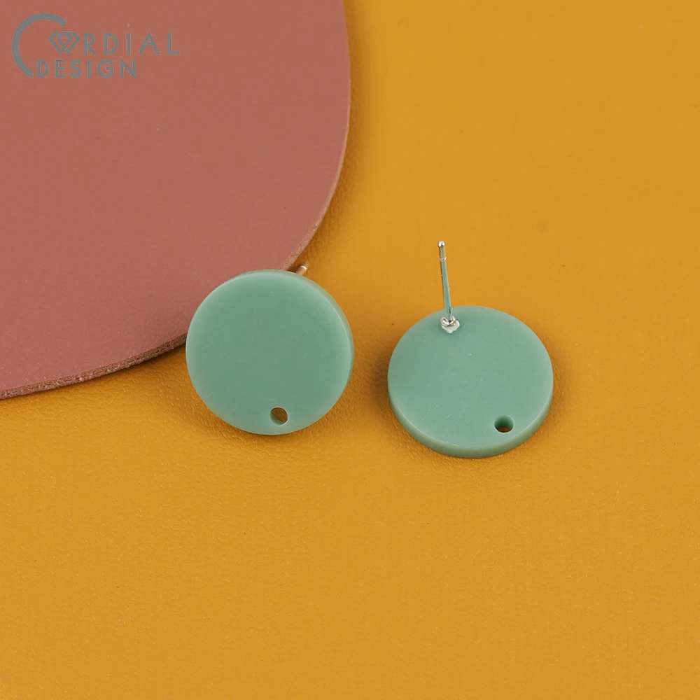 Cordial Design 100Pcs 16*16MM Jewelry Accessories/Earrings Stud/Multicolor/Hand Made/Round Shape/Jewelry Findings & Components - cordial