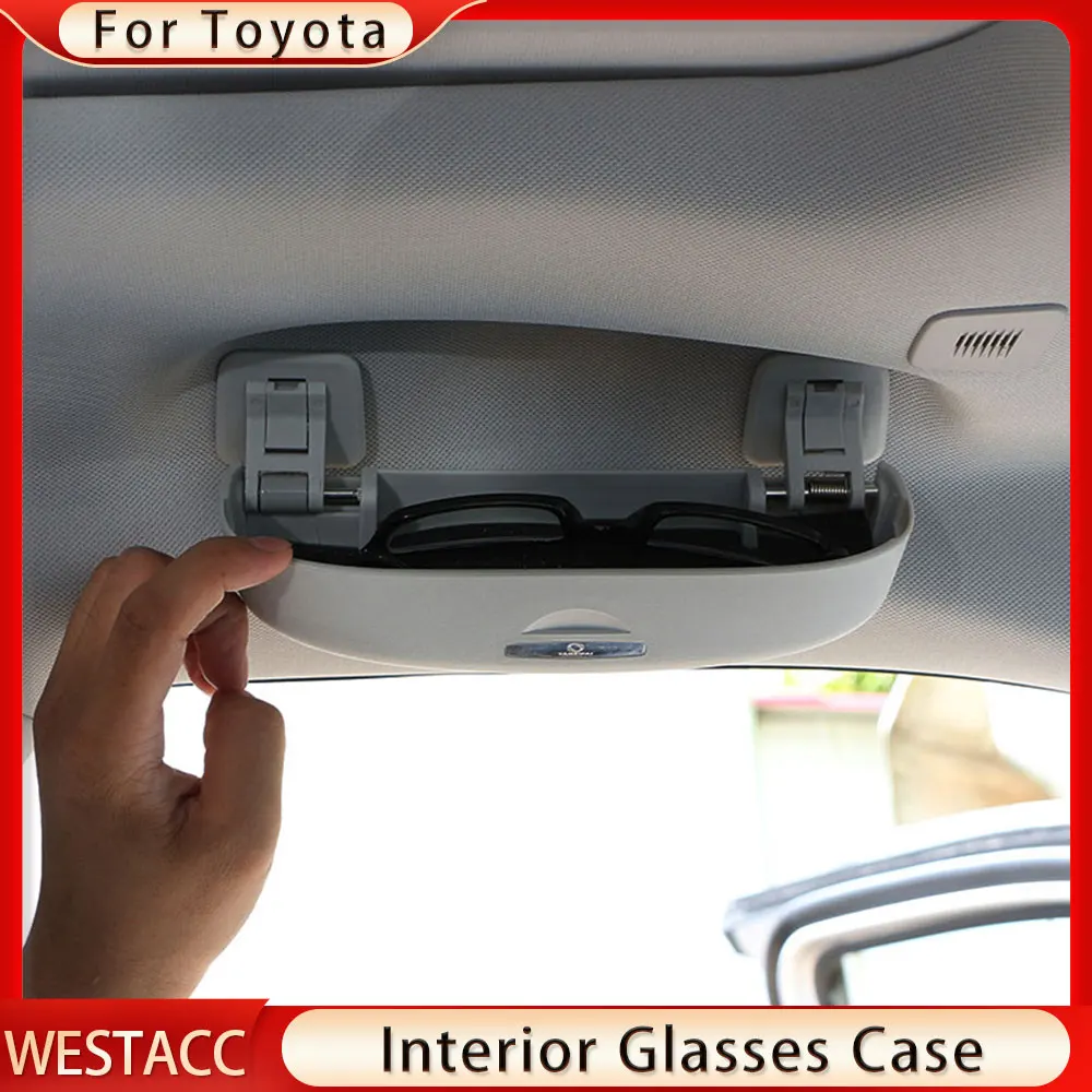 Car Glasses Case Sunglasses Holder For Toyota Corolla Chr Camry Rav 4