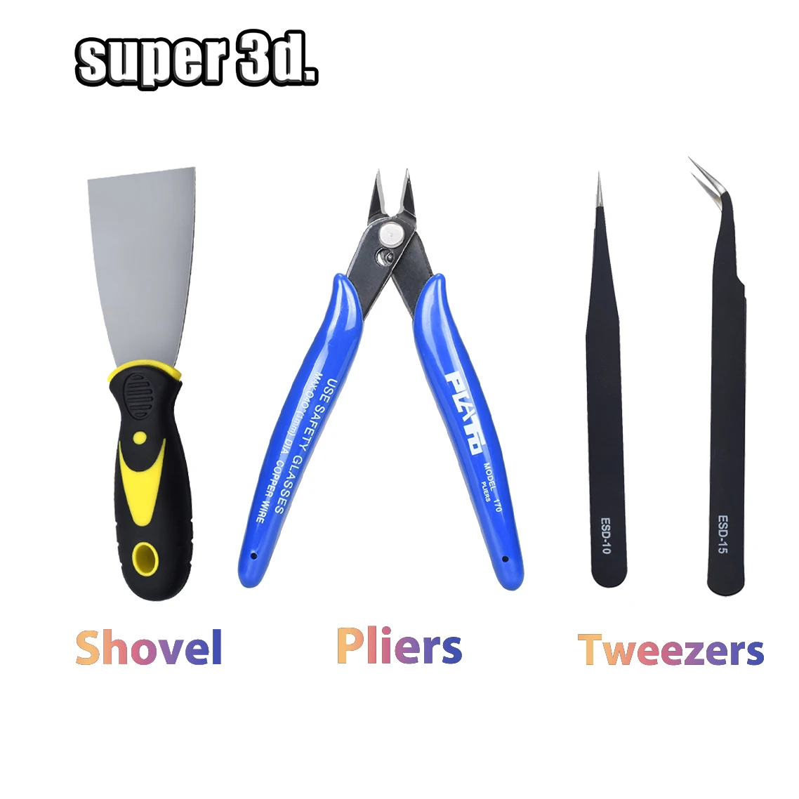 1PCS 3D printer Accessories Removal Spatula steel Pliers Electrical Wire Cable  Cutting Side Snips Nipper Hand tweezers Tools
