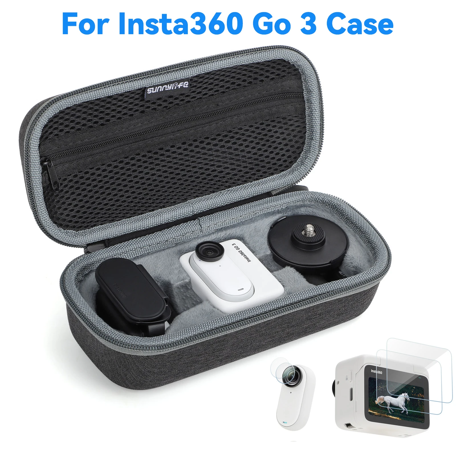 

Sunnylife Mini Storage Bag Carrying Case Handbag Protective Box for Insta360 GO 3 Camera Accessories