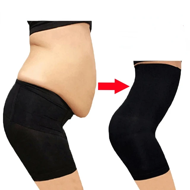 High Waisted Flat Angle Belly Tightening Buttocks Body Shaping Pants  Women's Anti Glare Safety Postpartum Belly Tightening Pants - AliExpress