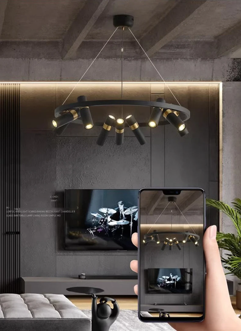 Description Picture 6 of itemModern dine dining room Pendant lights indoor lighting Ceiling lamp hanging light led Chandeliers for living room indoor lightin