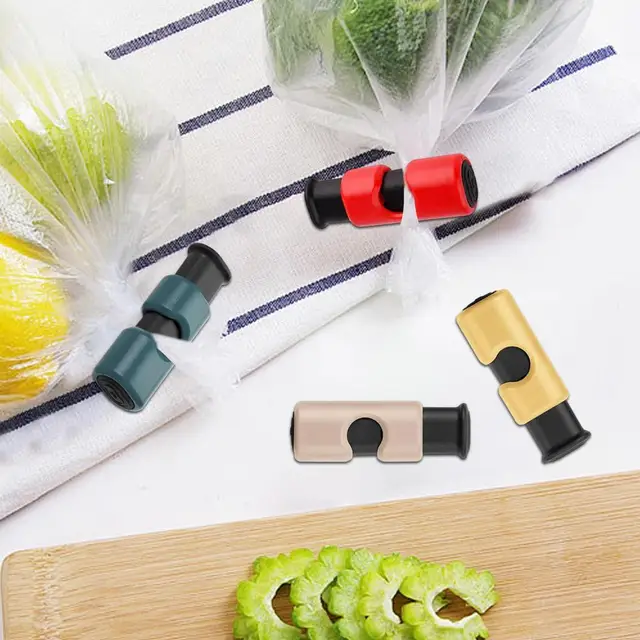 Clip Per Sigillare Sacchetti Alimentari - Pack Da 4, Con Beccuccio Per Versare