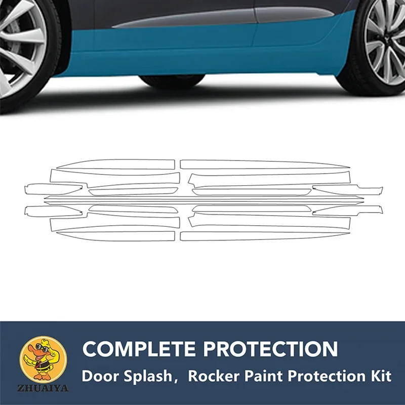 

PreCut Rocker Panels Paint Protection Clear Bra Guard Kit 7.5mil TPU PPF For For LUCID AIR GRAND TOURING PURE SAPPHIRE 2022-2023