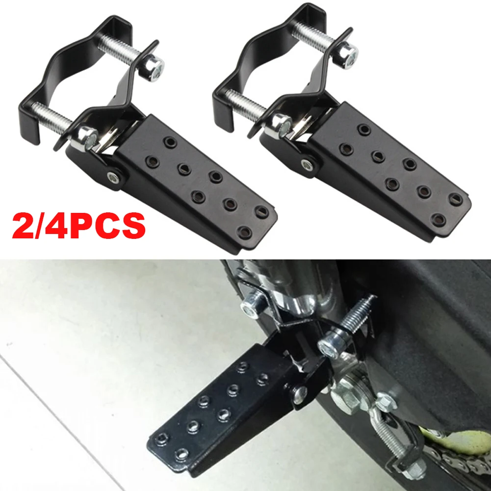 1/2Pair Black Motorcycle Passenger Foot Peg Folding MTB BMX Bike Pedal Footrest Footpeg Parts Motorbike Modified Parts